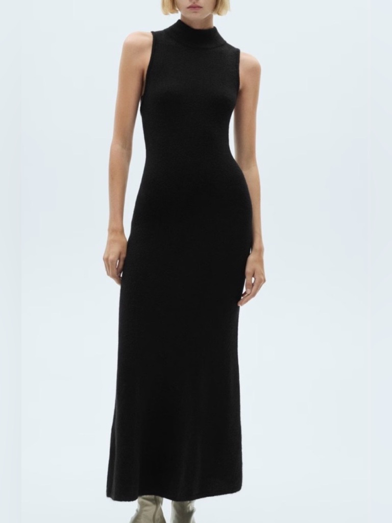 Velvet Torch Black Maxi Dress With Side Slit-Super Soft. Worn Once.